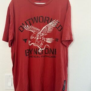 Under Armour Red Graphic Tee with Eagle Design